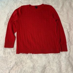 Talbots Cotton/Acrylic/Polyester Sweater, Size XLP, Red